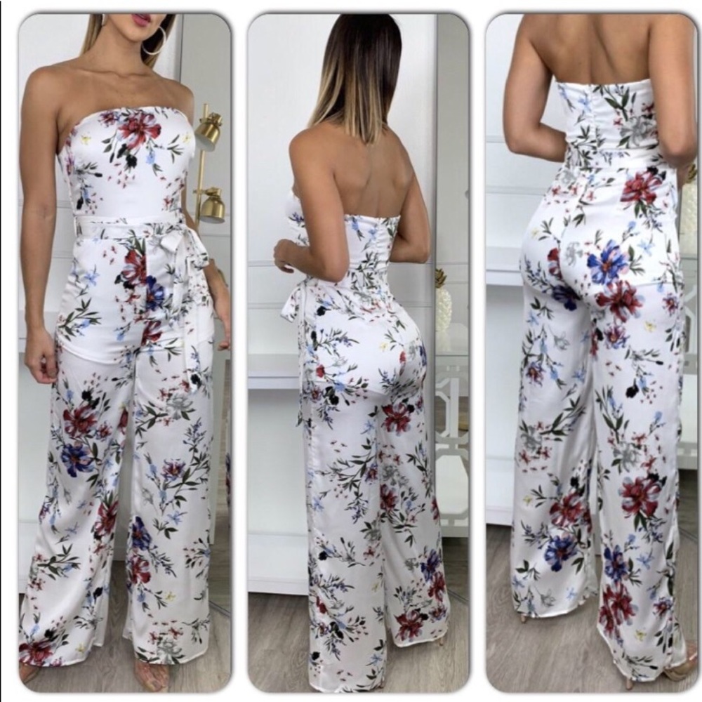 Floral Sleeveless Jumpsuit